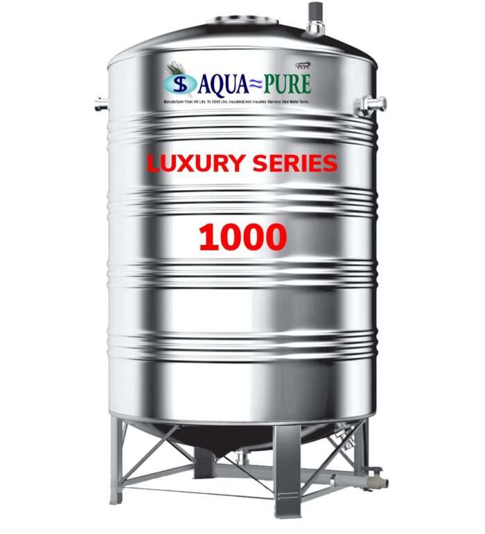 Image showcasing Aquapure's Luxury Series 1000L Stainless Steel Water Tank.
