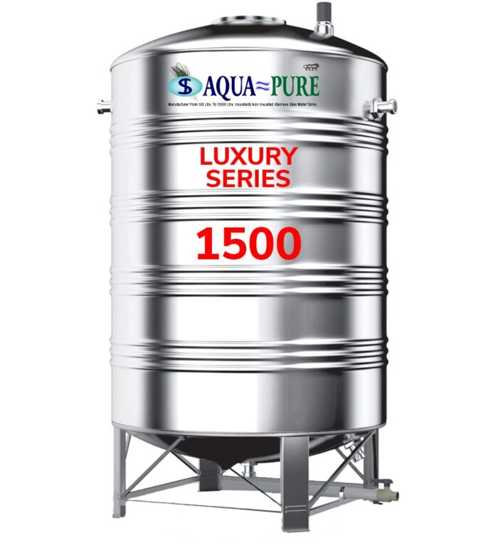 Image showcasing Aquapure's Luxury-Series 1500L Stainless Steel Water Tank