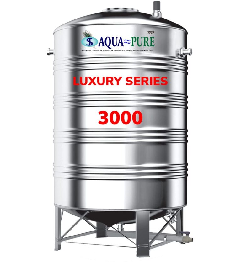 Image showcasing Aquapure's Luxury-Series 3000L Food & Surgical Grade Stainless Steel Water Tank.