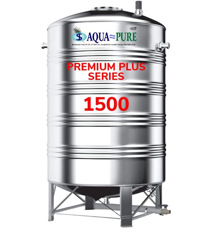 Image showcasing Aquapure's Premium-Plus-Series 1500L Stainless Steel Water Tank