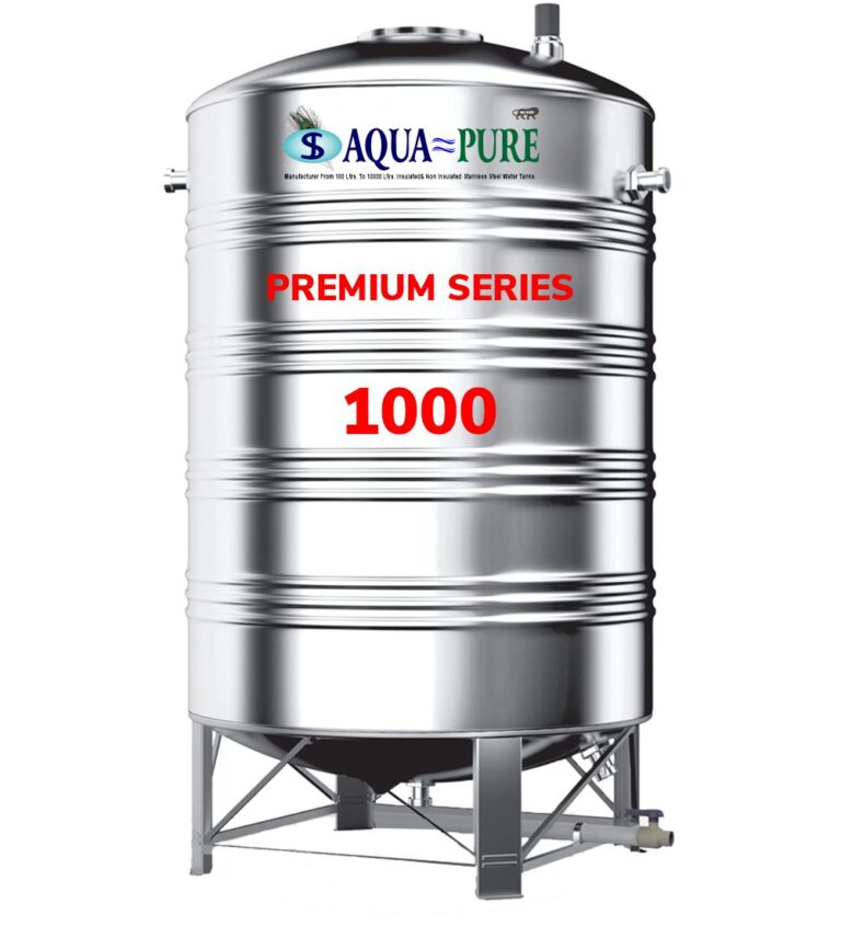 Image showcasing Aquapure's Premium-Series 1000L Stainless Steel Water Tank.