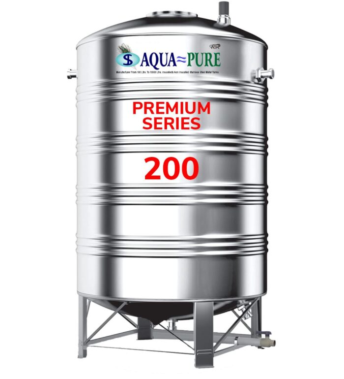 Image showcasing Aquapure's Premium-Series 200L Stainless Steel Water Tank