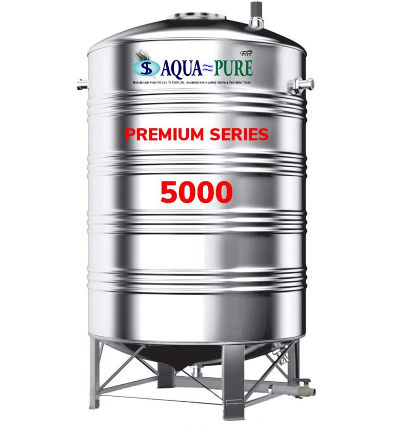 Image showcasing Aquapure's Premium-Series 5000L Stainless Steel Water Tank.