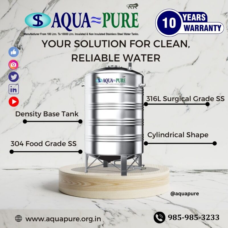 Stainless Steel Water Storage Tanks Manufacturer